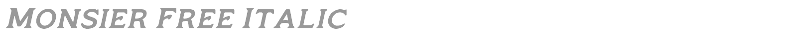 Monsier font preview